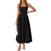 imageZESICA Womens Summer Sleeveless Halter Midi Dress 2025 Off Shoulder High Waist Swing Flowy Beach Long DressesBlack