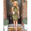 imageZESICA Womens 2025 Fashion Satin Sleeveless Halter Neck Tie Waist Wrap Bodycon Cocktail Party Mini DressArmygreen