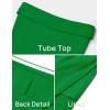 imageZESICA Womens 2025 Summer Strapless Bodycon Midi Dress Off Shoulder Strapless Side Slit Tube Long Club Party DressesGreen