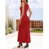 imageZESICA Womens Sleeveless Formal Maxi Dresses 2025 Summer Square Neck High Split Cocktail Party Bodycon Long DressRed