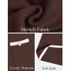 imageZESICA Fall Dresses for Women 2025 Long Sleeve Button Color Block Knit Bodycon Short Sweater Dresses with PocketsCoffee