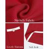 imageZESICA Fall Dresses for Women 2025 Long Sleeve Button Color Block Knit Bodycon Short Sweater Dresses with PocketsRed