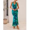 imageZESICA Womens 2025 Summer Bodycon Maxi Dress Sleeveless Halter Neck Floral Print Backless Wedding Guest Party Long DressesGreen