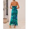 imageZESICA Womens 2025 Summer Bodycon Maxi Dress Sleeveless Halter Neck Floral Print Backless Wedding Guest Party Long DressesGreen