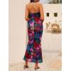 imageZESICA Womens 2025 Summer Bodycon Maxi Dress Sleeveless Halter Neck Floral Print Backless Wedding Guest Party Long DressesPurplered