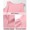 imageZESICA Womens 2025 Summer Sleeveless Cocktail Mini Dress Boat Neck Backless Swing A Line Wedding Club Party Short DressesPink