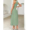 imageZESICA Womens 2025 Summer Sleeveless Midi Dresses Crewneck Knit Pleated A Line Swing Casual Basic Tank Long DressGreen