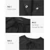 imageZESICA Womens Dress Fall Long Puff Sleeve Self Tie Front Babydoll A Line Pleated Cute Mini Tunic Dresses 2025Black