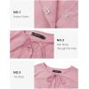 imageZESICA Womens Dress Fall Long Puff Sleeve Self Tie Front Babydoll A Line Pleated Cute Mini Tunic Dresses 2025Pink
