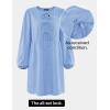 imageZESICA Womens Dress Fall Long Puff Sleeve Self Tie Front Babydoll A Line Pleated Cute Mini Tunic Dresses 2025Sky