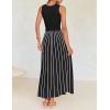 imageZESICA Womens Summer Spring Midi Dress 2025 Sleeveless Ribbed Knit Tie Waist Casual A Line Sweater DressesBlack