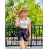 imageZESICA Womens Short Sleeve Square Neck T Shirts 2025 Summer Slim Fit Casual Basic Business Work Tee TopsWhite