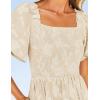 imageZESICA Womens Summer Boho Floral Midi Dresses 2025 Casual Short Sleeve Square Neck Flowy Beach Vacation Long DressApricot