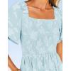 imageZESICA Womens Summer Boho Floral Midi Dresses 2025 Casual Short Sleeve Square Neck Flowy Beach Vacation Long DressBlue