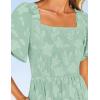 imageZESICA Womens Summer Boho Floral Midi Dresses 2025 Casual Short Sleeve Square Neck Flowy Beach Vacation Long DressSage