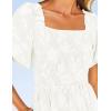 imageZESICA Womens Summer Boho Floral Midi Dresses 2025 Casual Short Sleeve Square Neck Flowy Beach Vacation Long DressWhite