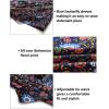 imageZESICA Womens Summer Wrap V Neck Bohemian Floral Print Ruffle Swing A Line Beach Mini DressOceanablue