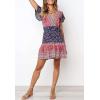 imageZESICA Womens Summer Wrap V Neck Bohemian Floral Print Ruffle Swing A Line Beach Mini DressTwilightblue