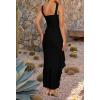 imageZESICA Womens 2025 Summer Ruched Bodycon Dress Sleeveless Backless Ruffle Mermaid Cocktail Wedding Party DressesDim