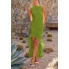 imageZESICA Womens 2025 Summer Ruched Bodycon Dress Sleeveless Backless Ruffle Mermaid Cocktail Wedding Party DressesGreen