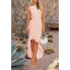 imageZESICA Womens 2025 Summer Ruched Bodycon Dress Sleeveless Backless Ruffle Mermaid Cocktail Wedding Party DressesPink