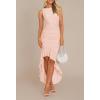 imageZESICA Womens 2025 Summer Ruched Bodycon Dress Sleeveless Backless Ruffle Mermaid Cocktail Wedding Party DressesPink
