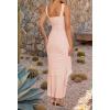 imageZESICA Womens 2025 Summer Ruched Bodycon Dress Sleeveless Backless Ruffle Mermaid Cocktail Wedding Party DressesPink