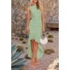 imageZESICA Womens 2025 Summer Ruched Bodycon Dress Sleeveless Backless Ruffle Mermaid Cocktail Wedding Party DressesSage