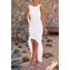 imageZESICA Womens 2025 Summer Ruched Bodycon Dress Sleeveless Backless Ruffle Mermaid Cocktail Wedding Party DressesWhite
