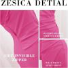 imageZESICA Womens One Shoulder Long Sleeve Cocktail Dress Sexy High Slit Ruched Bodycon Wedding Guest Maxi DressesRose