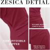 imageZESICA Womens One Shoulder Long Sleeve Cocktail Dress Sexy High Slit Ruched Bodycon Wedding Guest Maxi DressesWine