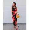 imageZESICA Womens Summer Bodycon Maxi Dresses 2025 Floral Spaghetti Strap Square Neck Sleeveless Boho Beach Long DressesBlack