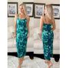 imageZESICA Womens Summer Bodycon Maxi Dresses 2025 Floral Spaghetti Strap Square Neck Sleeveless Boho Beach Long DressesGreen