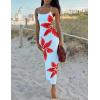 imageZESICA Womens Summer Bodycon Maxi Dresses 2025 Floral Spaghetti Strap Square Neck Sleeveless Boho Beach Long DressesLight Blue