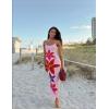 imageZESICA Womens Summer Bodycon Maxi Dresses 2025 Floral Spaghetti Strap Square Neck Sleeveless Boho Beach Long DressesPink