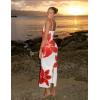 imageZESICA Womens Summer Bodycon Maxi Dresses 2025 Floral Spaghetti Strap Square Neck Sleeveless Boho Beach Long DressesWhite