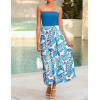 imageZESICA Womens 2025 Summer Boho Strapless Midi Dress Off Shoulder Polka Dot Printed Flowy A Line Long Dresses with PocketsBlue