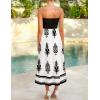 imageZESICA Womens 2025 Summer Boho Strapless Midi Dress Off Shoulder Polka Dot Printed Flowy A Line Long Dresses with PocketsDim