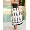 imageZESICA Womens 2025 Summer Boho Strapless Midi Dress Off Shoulder Polka Dot Printed Flowy A Line Long Dresses with PocketsDim