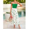 imageZESICA Womens 2025 Summer Boho Strapless Midi Dress Off Shoulder Polka Dot Printed Flowy A Line Long Dresses with PocketsGreen
