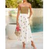imageZESICA Womens 2025 Summer Boho Strapless Midi Dress Off Shoulder Polka Dot Printed Flowy A Line Long Dresses with PocketsKhaki