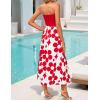 imageZESICA Womens 2025 Summer Boho Strapless Midi Dress Off Shoulder Polka Dot Printed Flowy A Line Long Dresses with PocketsRed