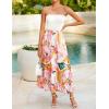 imageZESICA Womens 2025 Summer Boho Strapless Midi Dress Off Shoulder Polka Dot Printed Flowy A Line Long Dresses with PocketsWhite