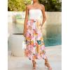 imageZESICA Womens 2025 Summer Boho Strapless Midi Dress Off Shoulder Polka Dot Printed Flowy A Line Long Dresses with PocketsWhite