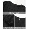 imageZESICA Womens Spring Long Sleeve Maxi Dresses Casual Crew Neck Swiss Dot Tiered Flowy A Line Wedding Guest DressBlack