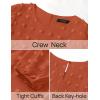 imageZESICA Womens Spring Long Sleeve Maxi Dresses Casual Crew Neck Swiss Dot Tiered Flowy A Line Wedding Guest DressBrick Red