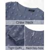 imageZESICA Womens Spring Long Sleeve Maxi Dresses Casual Crew Neck Swiss Dot Tiered Flowy A Line Wedding Guest DressDusty Blue