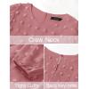 imageZESICA Womens Spring Long Sleeve Maxi Dresses Casual Crew Neck Swiss Dot Tiered Flowy A Line Wedding Guest DressDusty Pink