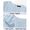 imageZESICA Womens Spring Long Sleeve Maxi Dresses Casual Crew Neck Swiss Dot Tiered Flowy A Line Wedding Guest DressLight Blue