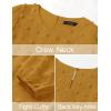 imageZESICA Womens Spring Long Sleeve Maxi Dresses Casual Crew Neck Swiss Dot Tiered Flowy A Line Wedding Guest DressMustard